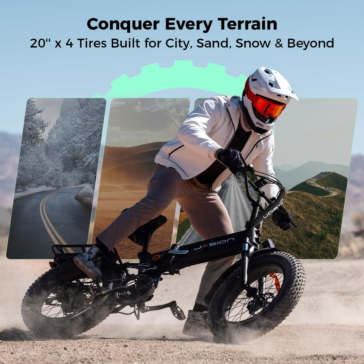 1400W Peak 20'' Fat Tire Foldable Electric Bike H4893