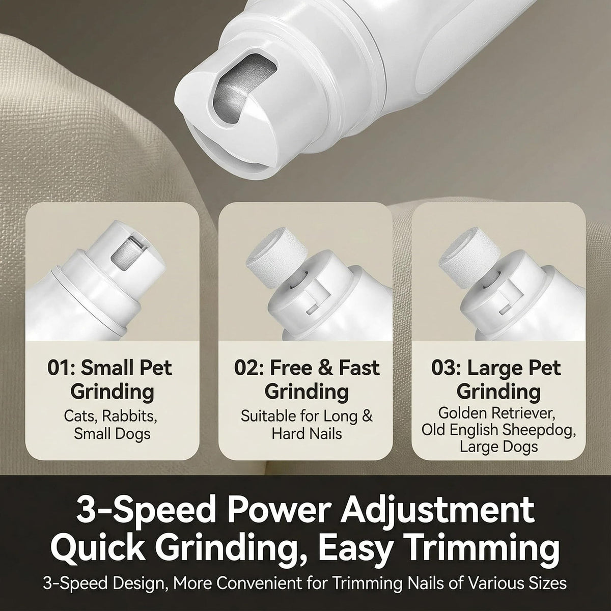 Electric Quiet Dog Nail Grinder A2628