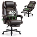 Brown Reclining Executive Office Chair with Footrest D44335