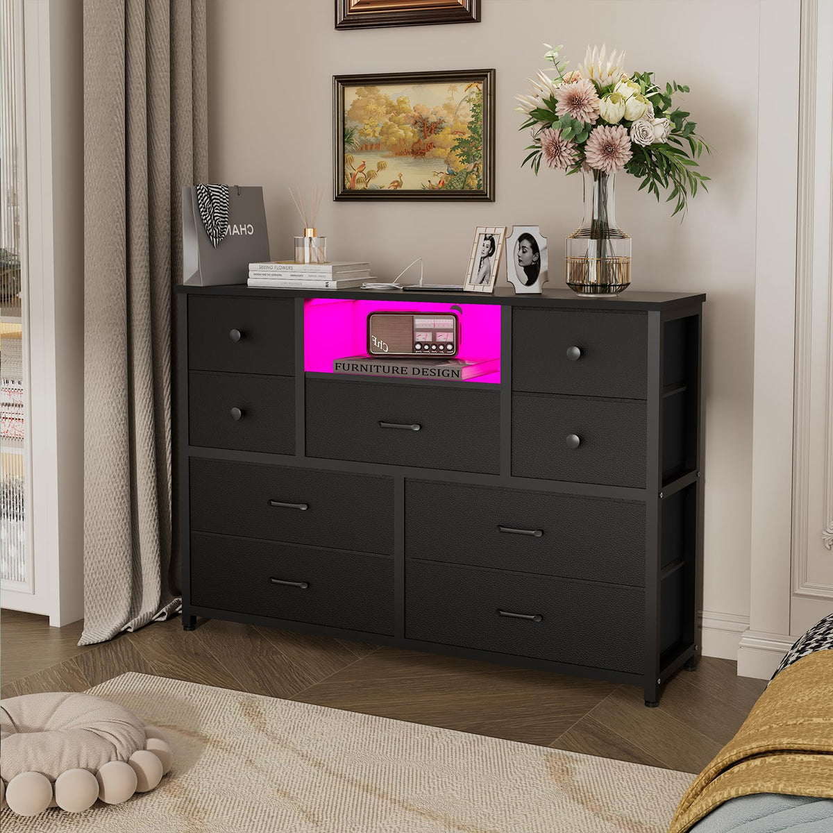 Black 9 Drawer Dresser U669873