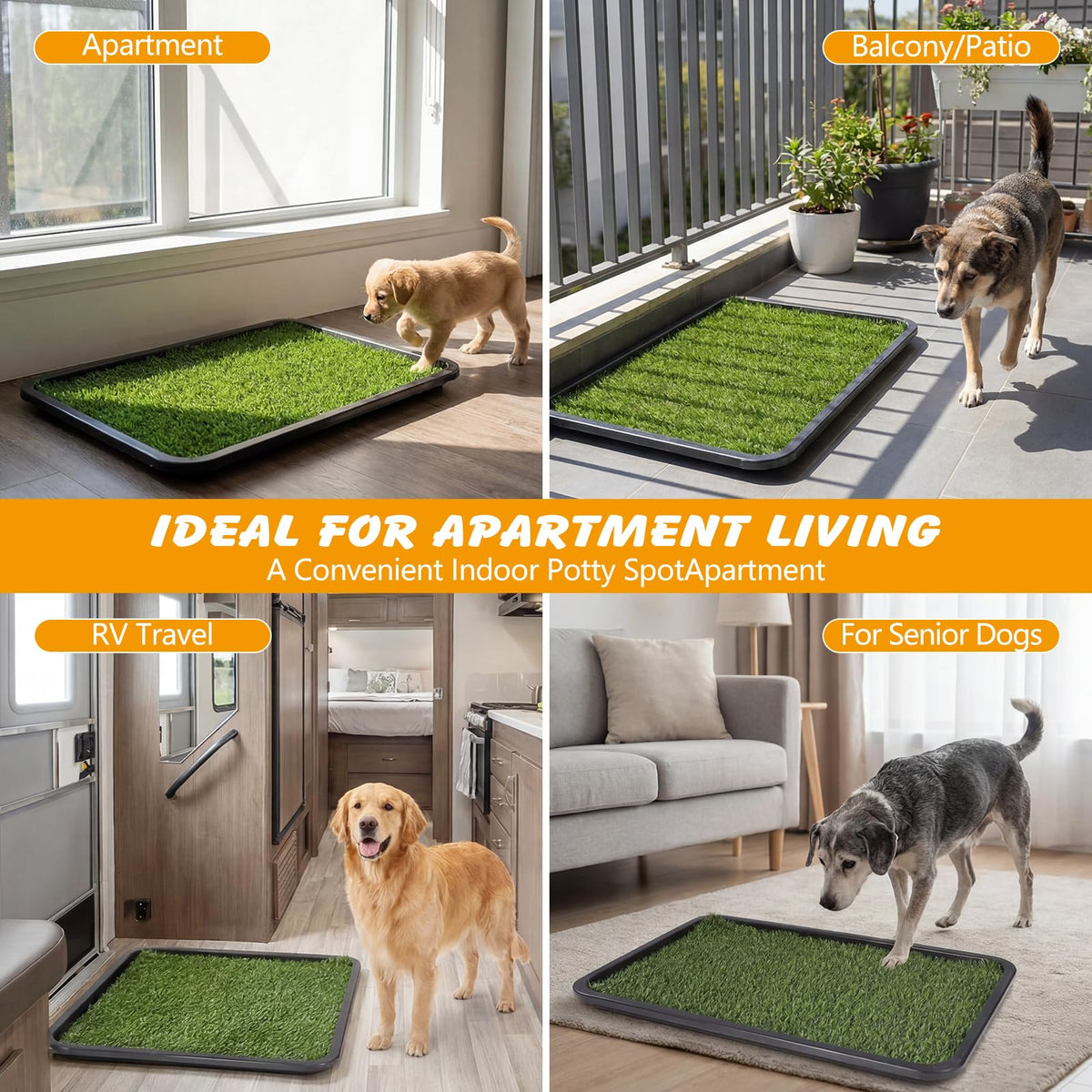 Dog Grass Pad with Tray 30 x 20 in L4726