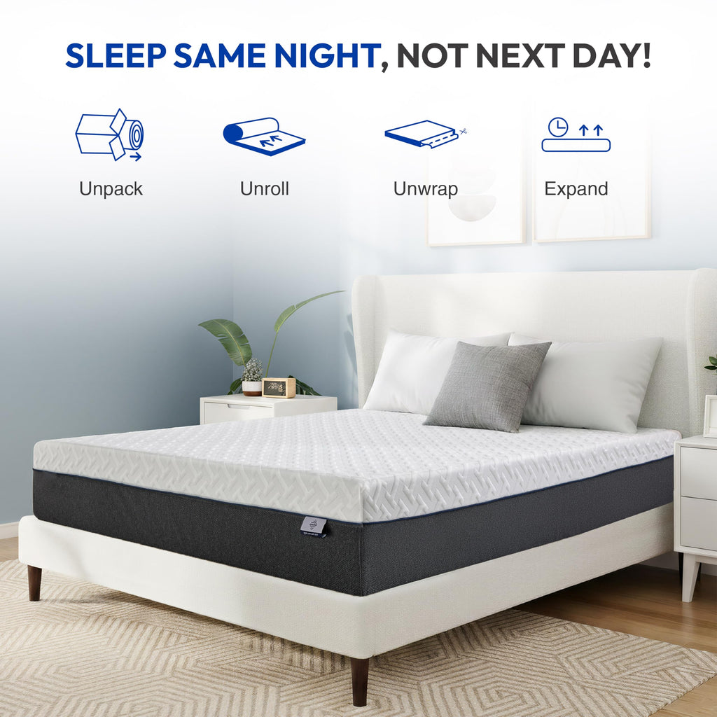 10 Inch Gel-Infused Green Tea Memory Foam Twin Mattress N9685