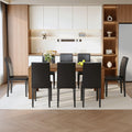 9 Piece Dining Table Set with 8 Pu Leather Chairs P212