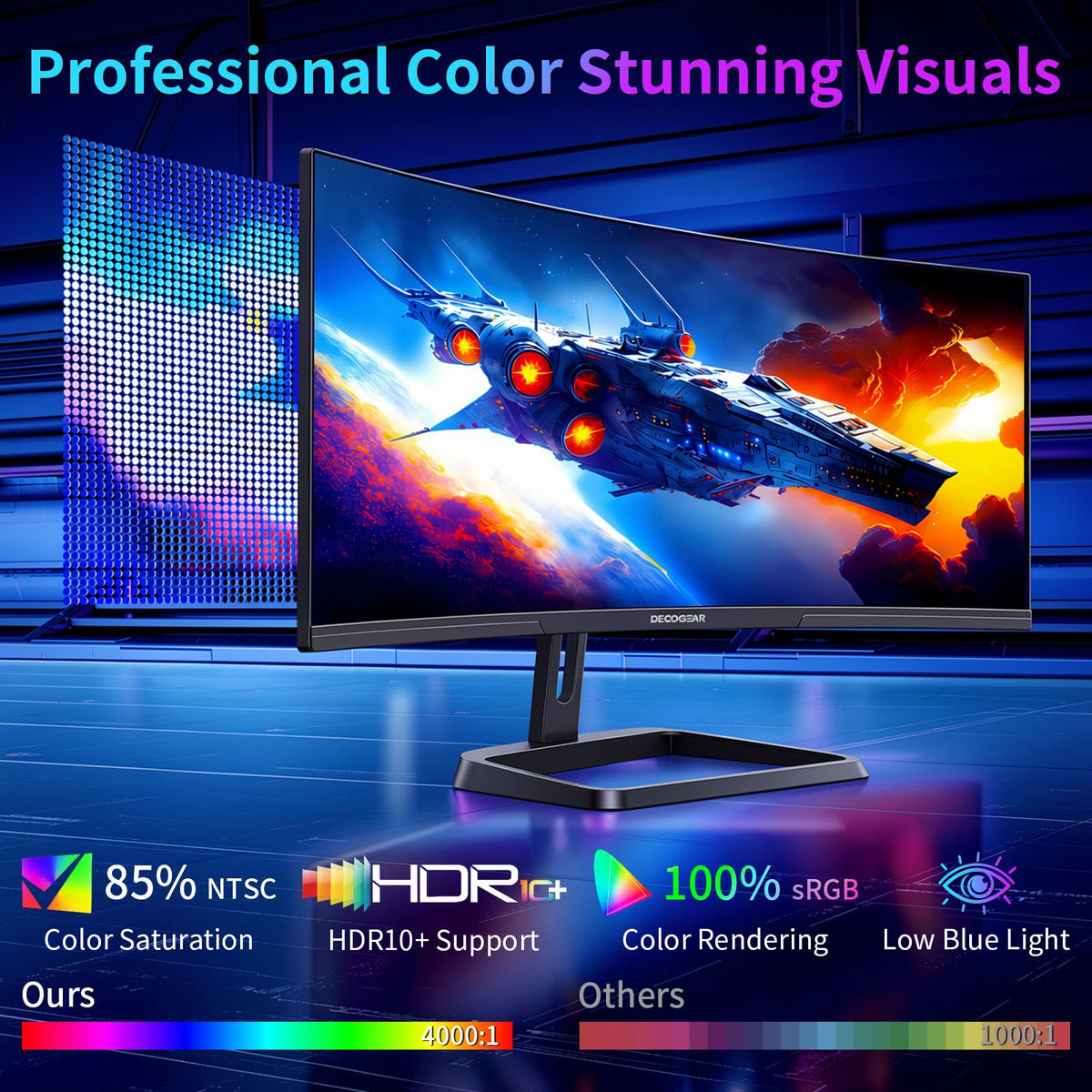 34” Curved Ultrawide Gaming Monitor 180Hz 3440×1440 X652