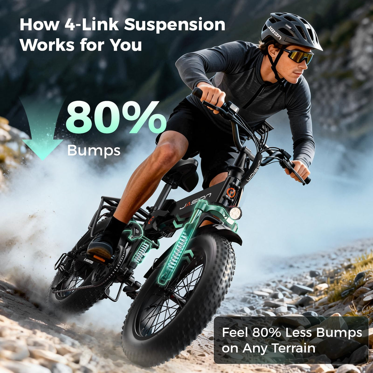 1400W Peak 20'' Fat Tire Foldable Electric Bike H4893
