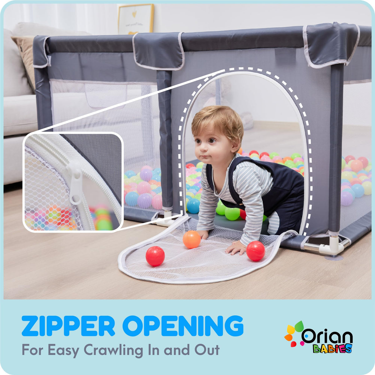 Baby Playpen 50x50 Grey H259