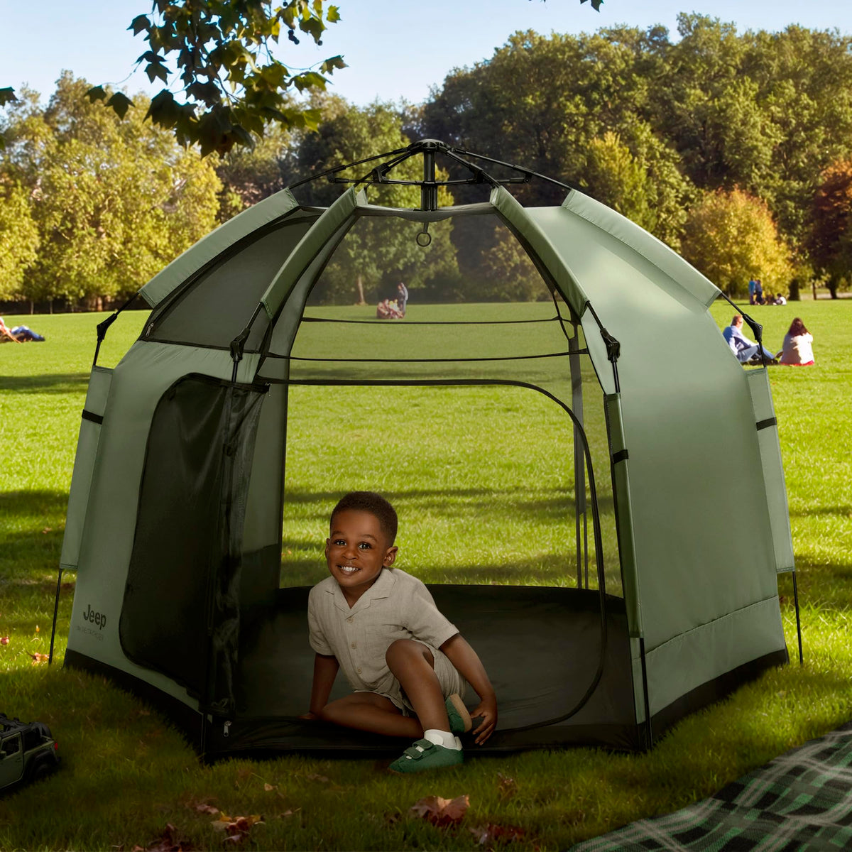 Olive Green Pop-Up Play Yard S856321