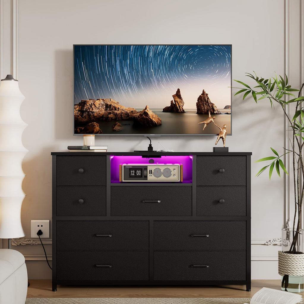 Black 9 Drawer Dresser U669873