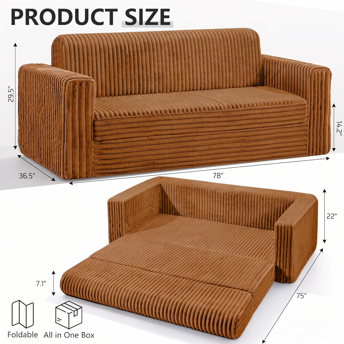 4-in-1 Convertible Sofa Bed R31920