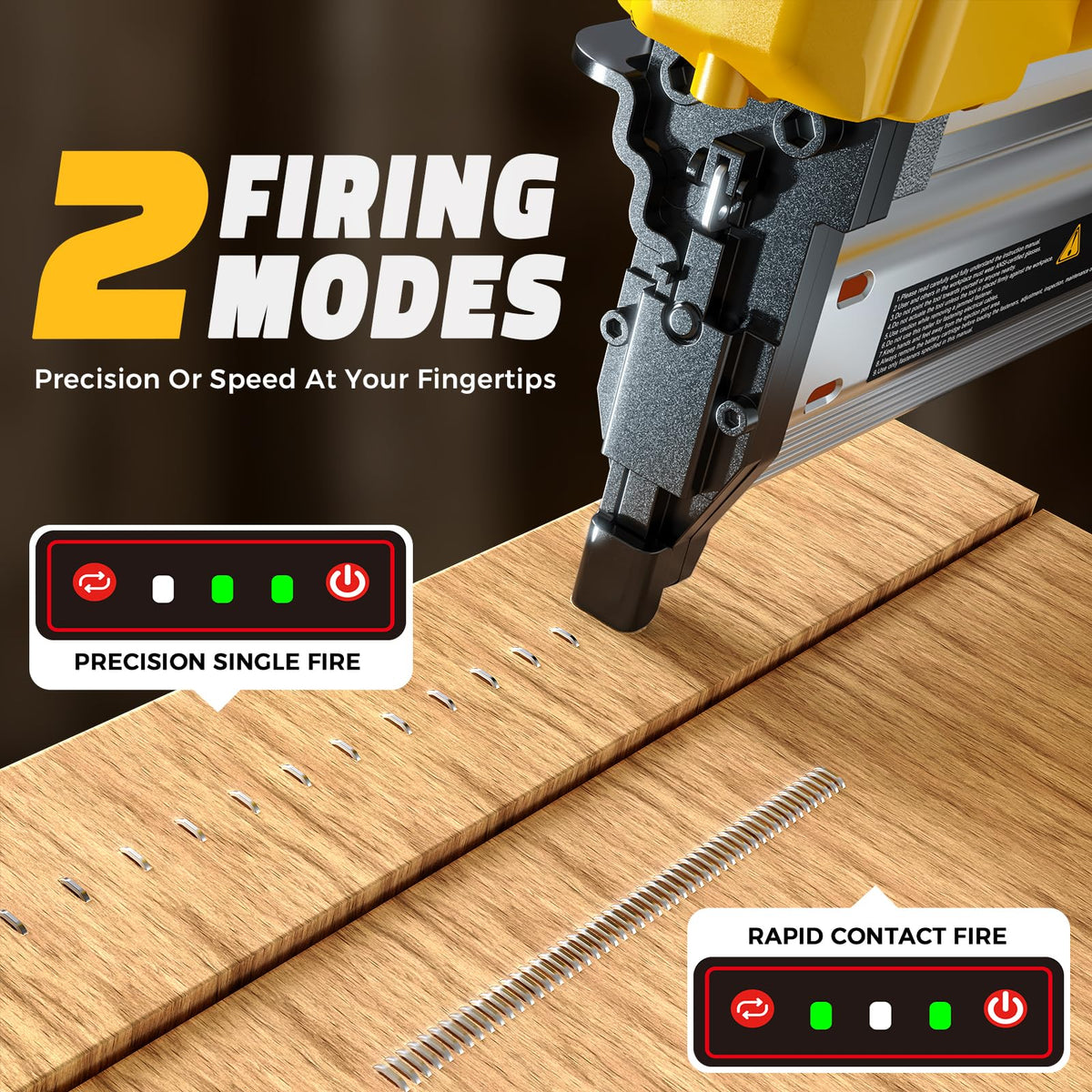 Cordless 2 in 1 Electric Nail Gun Staple Gun with 18GA Nails Y149
