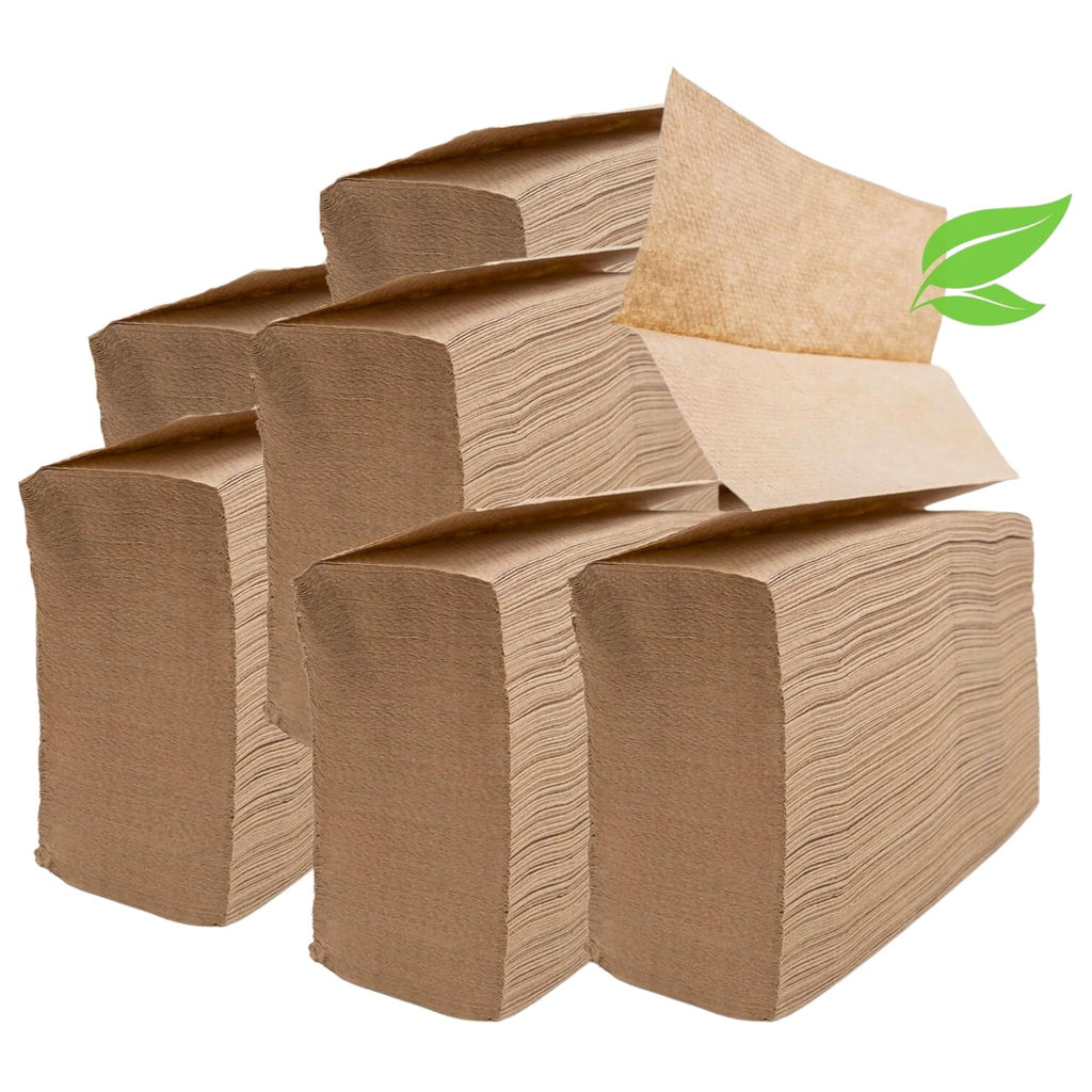 Brown Organic Unbleached Z-Fold Paper Towels 1250ct E70270