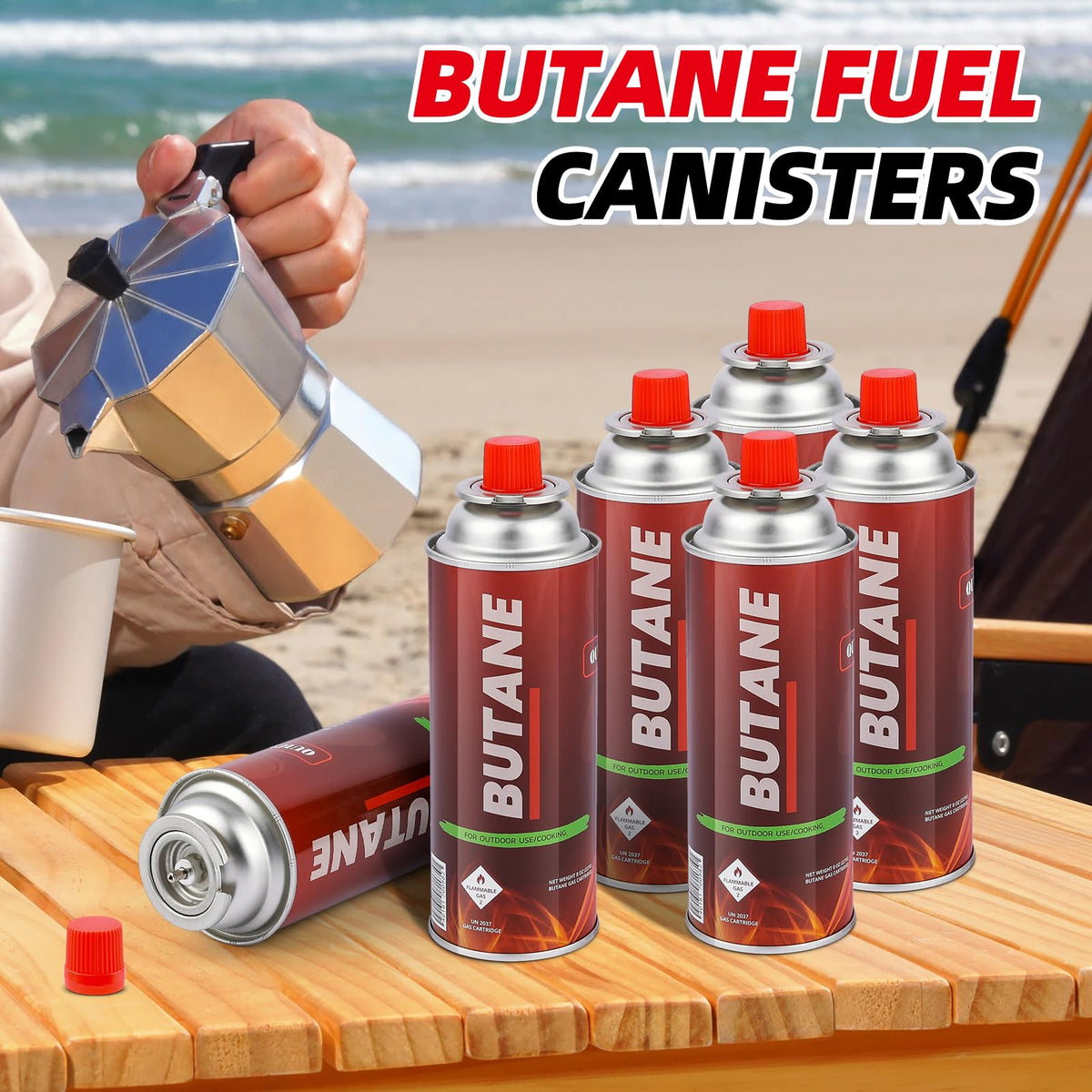 4 Pack 8oz Butane Fuel Cylinders C178307