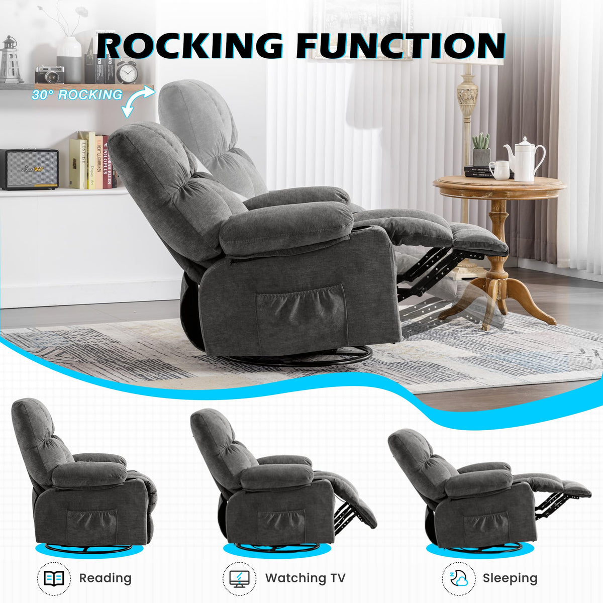 Oversized Recliner Chair with Massage and Heat Y811