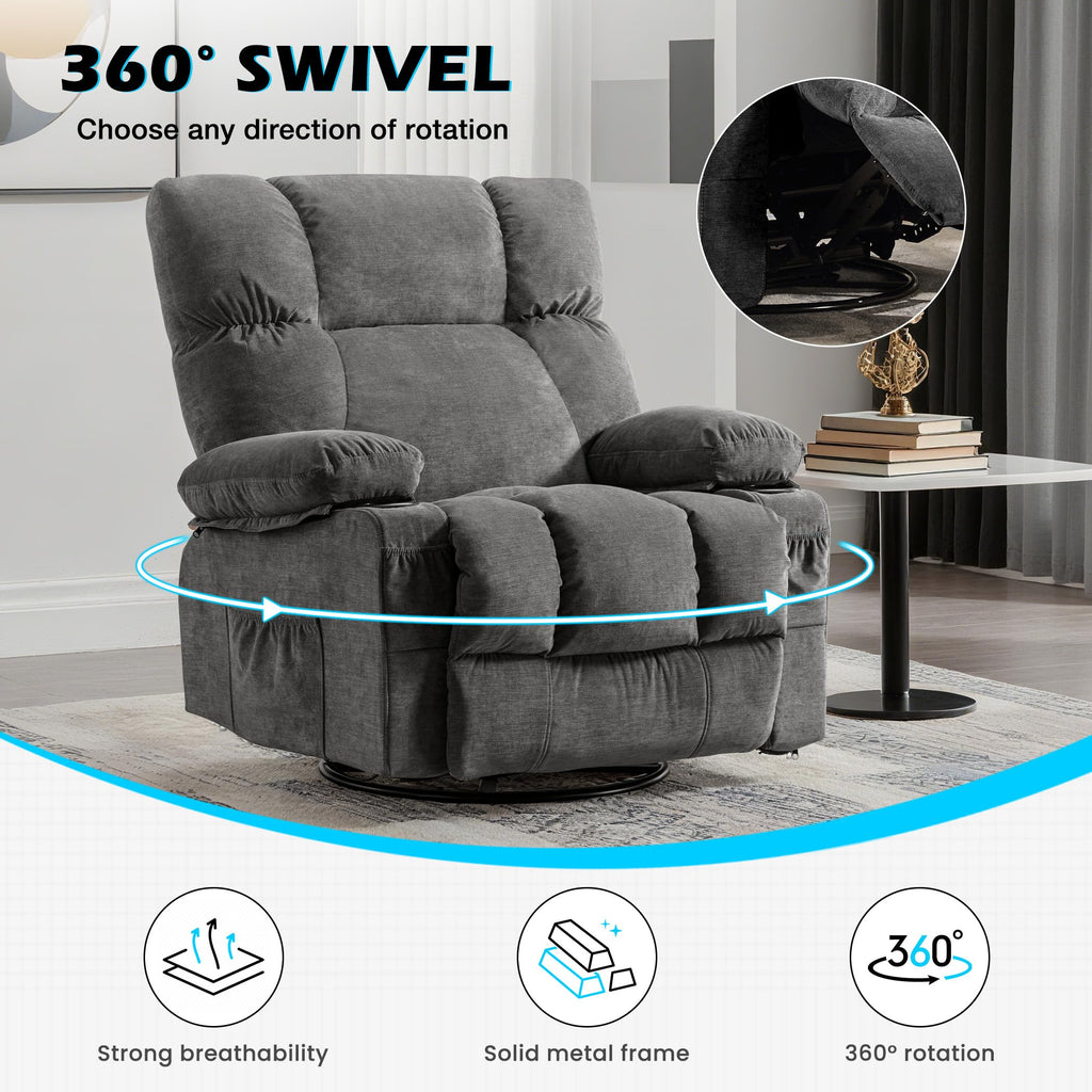 Oversized Recliner Chair with Massage and Heat Y811