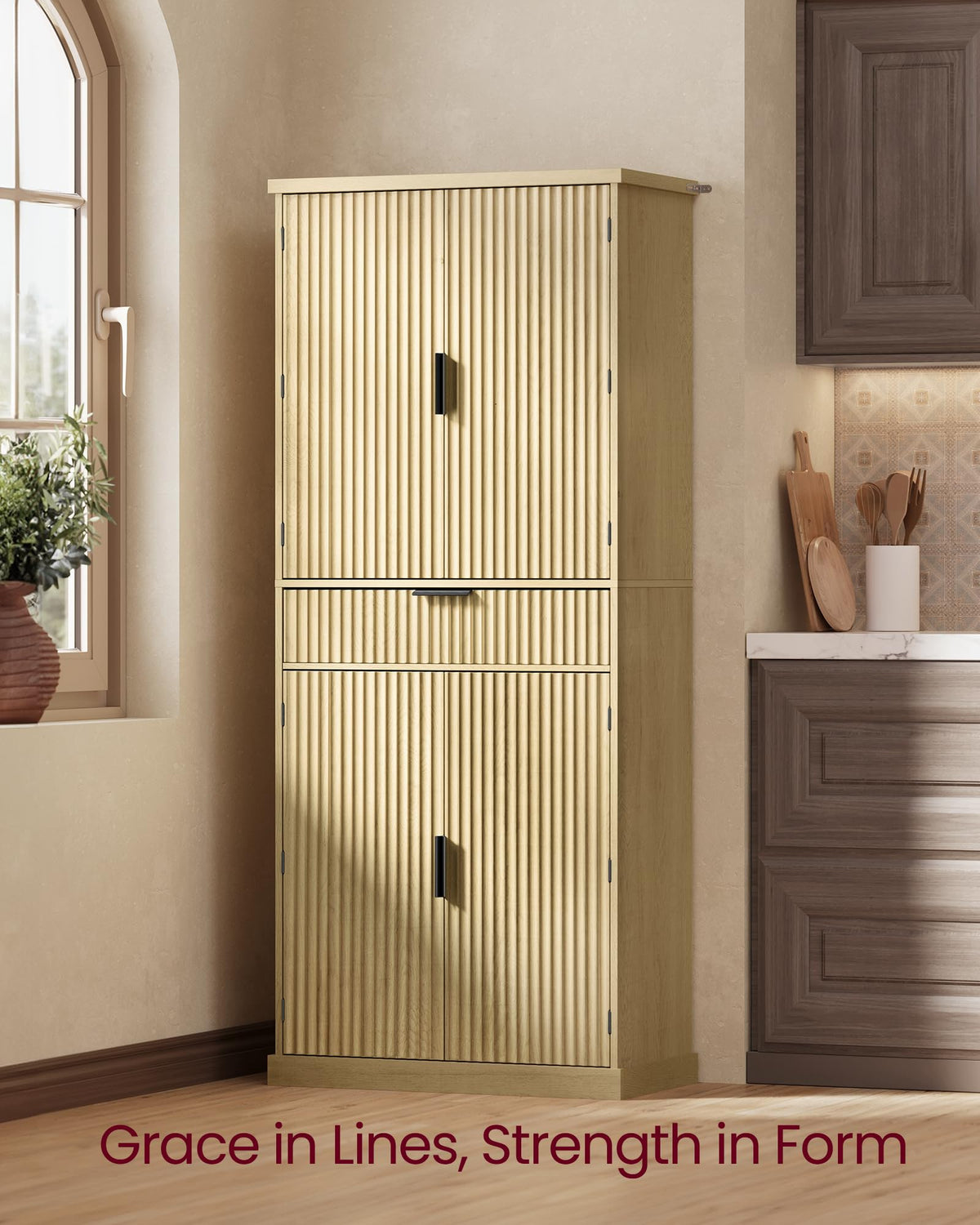Freestanding Tall Cabinet with Drawer N6613