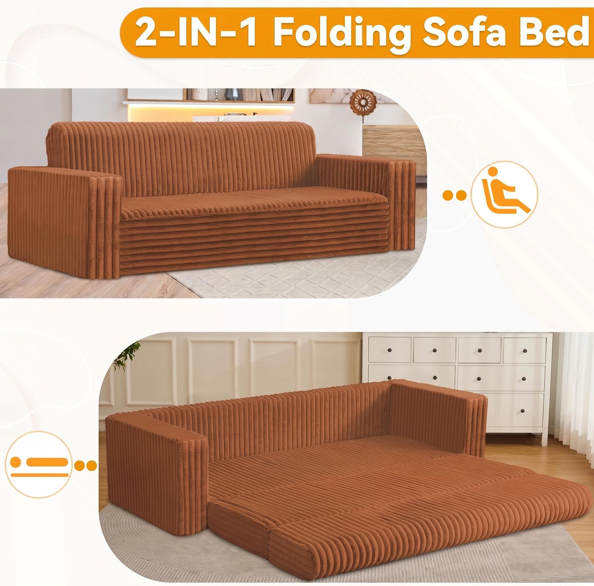 4-in-1 Convertible Sofa Bed R31920