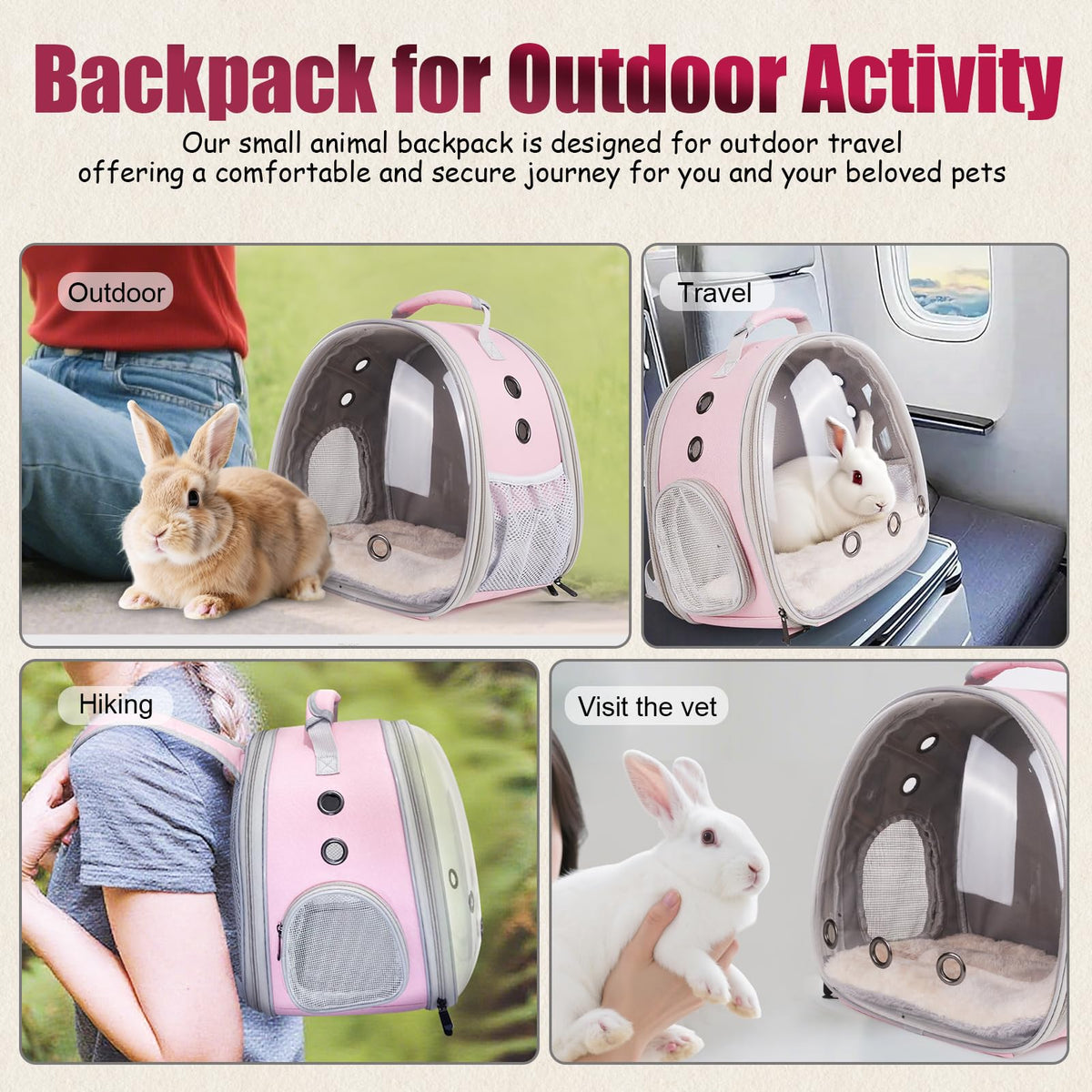 Expandable Breathable Pet Carrier Backpack Q881146