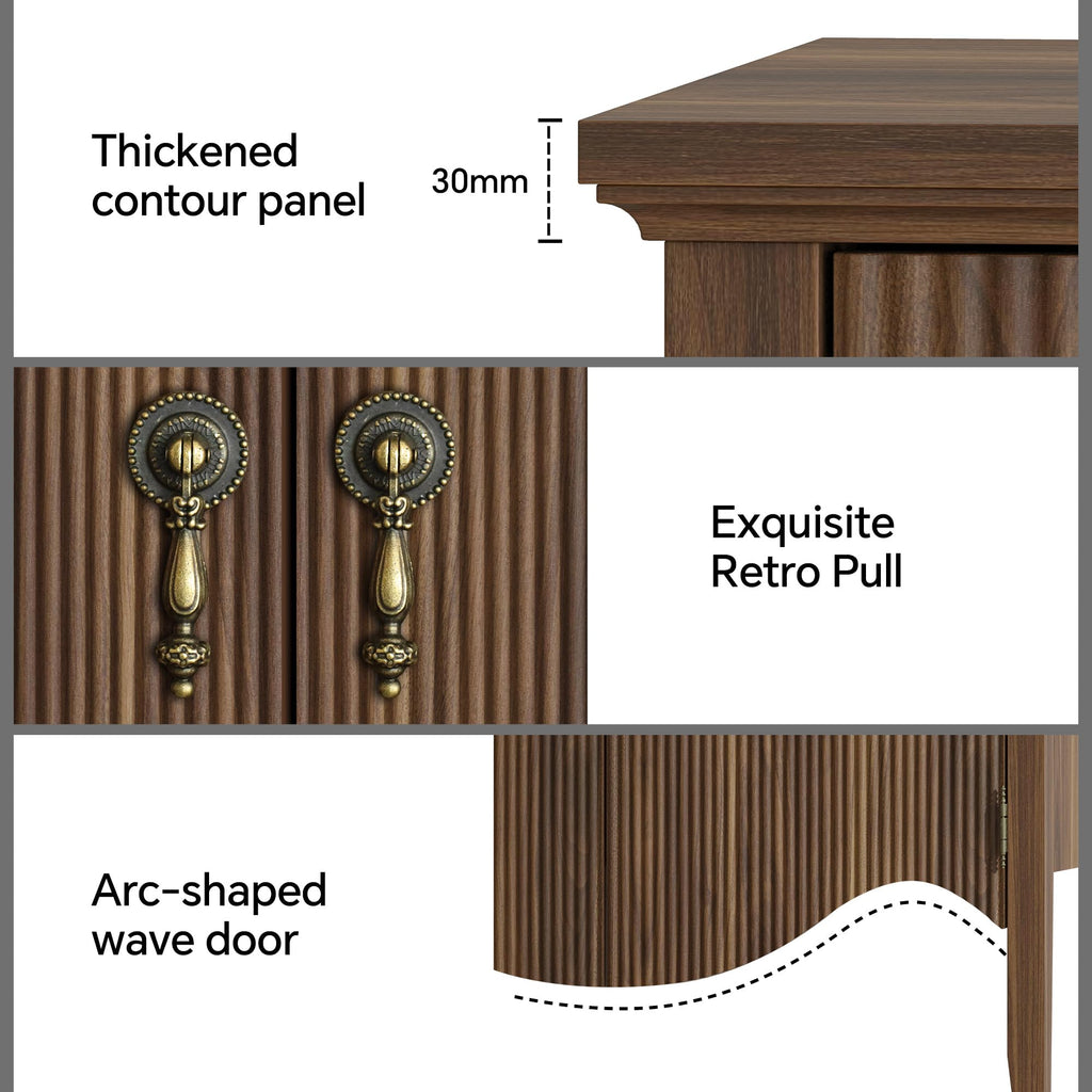 40" Fluted Buffet Cabinet with Drawer T515150
