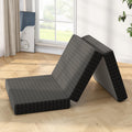 4 Inch Tri-Fold Twin Size Memory Foam Mattress with Washable Cover D216
