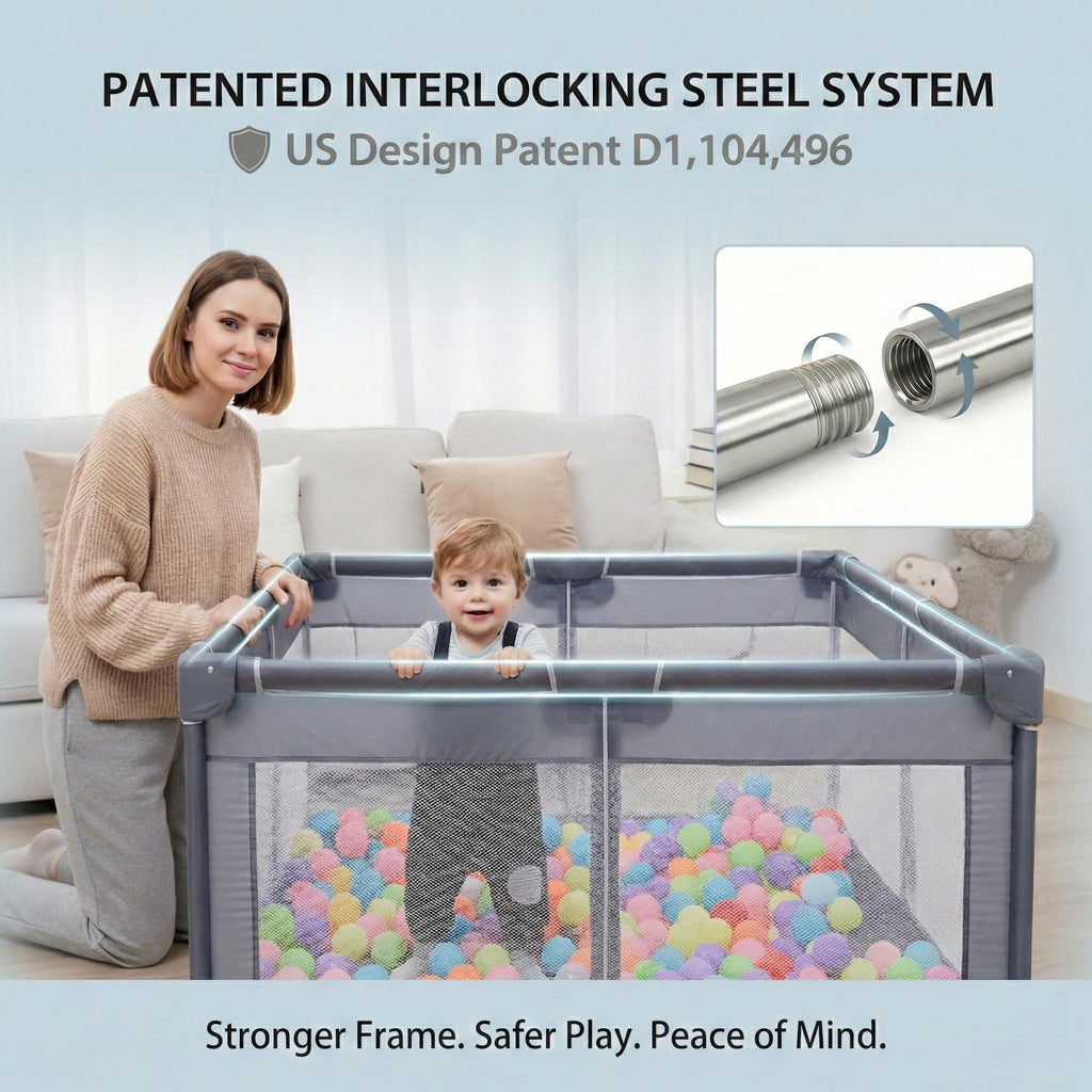 Baby Playpen 50x50 Grey H259