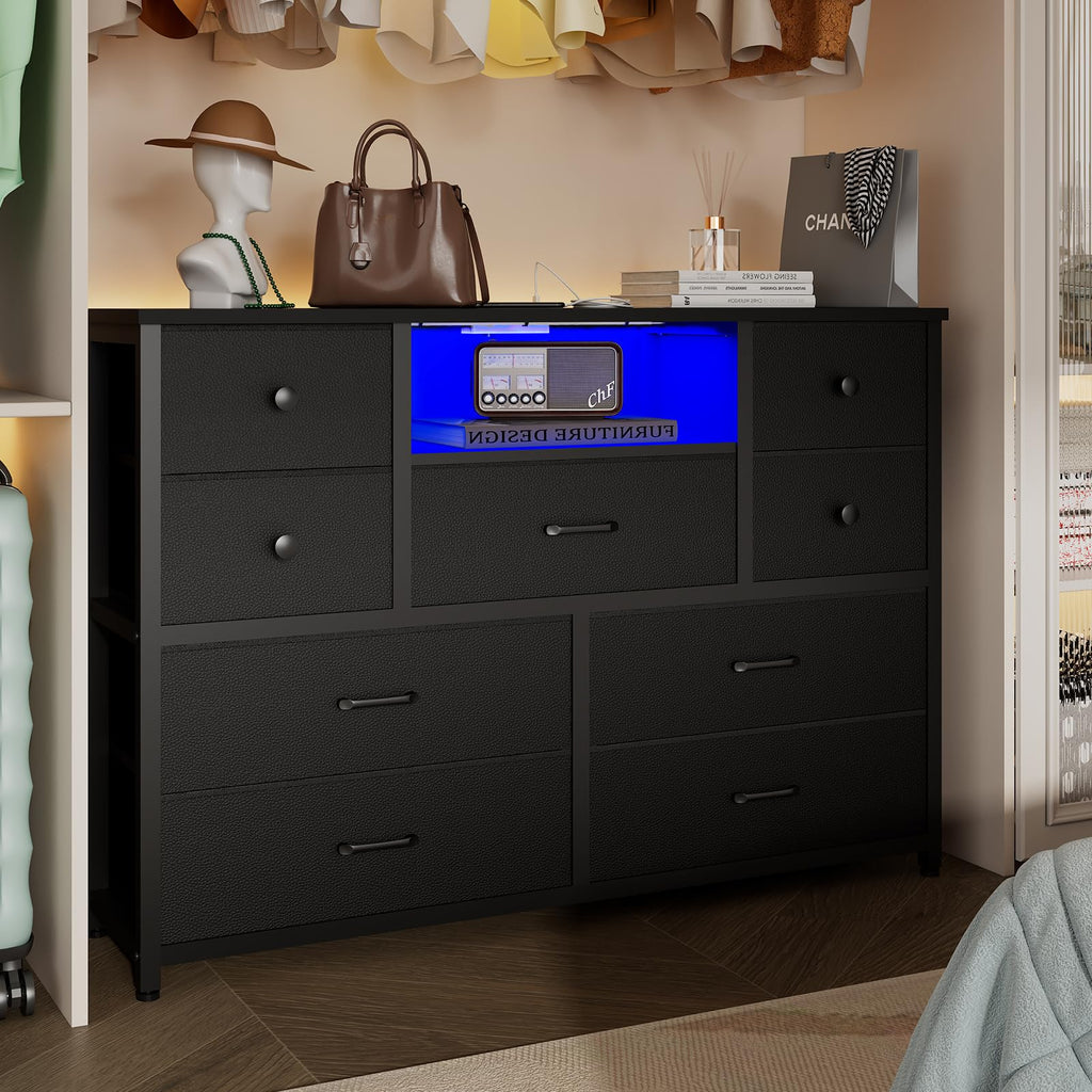 Black 9 Drawer Dresser U669873
