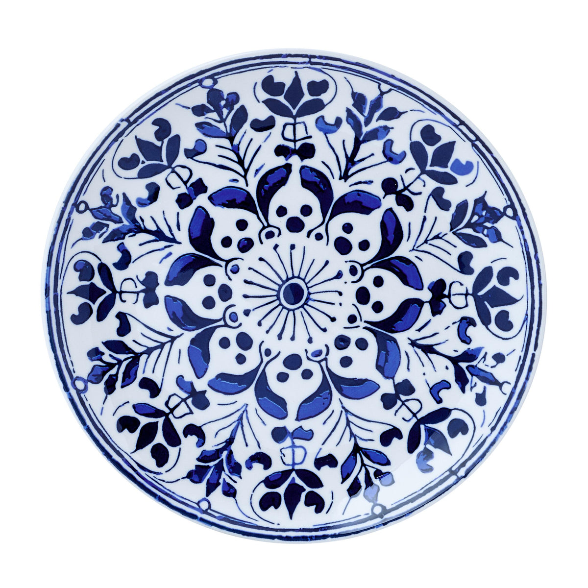 12 Piece Blue Stoneware Dinnerware Set E8964