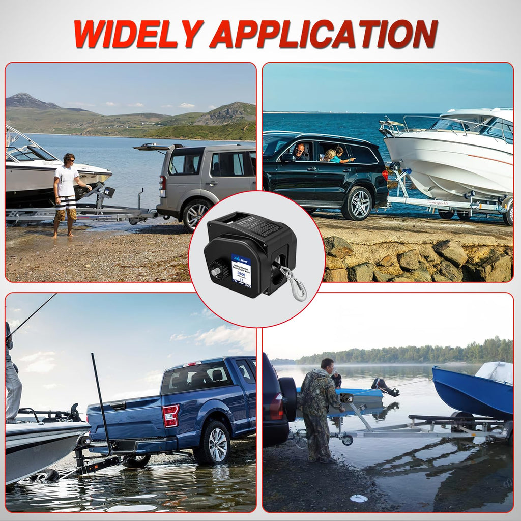 3500 lbs Portable Electric Boat Trailer Winch T41926