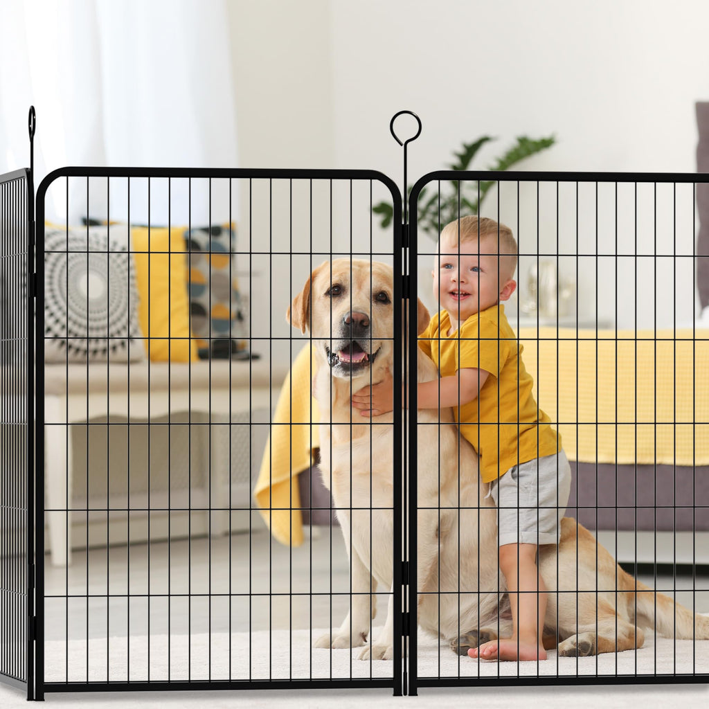 Heavy-Duty Iron Exercise-Pen System Portable Yard Camping Kennel Alternative A680