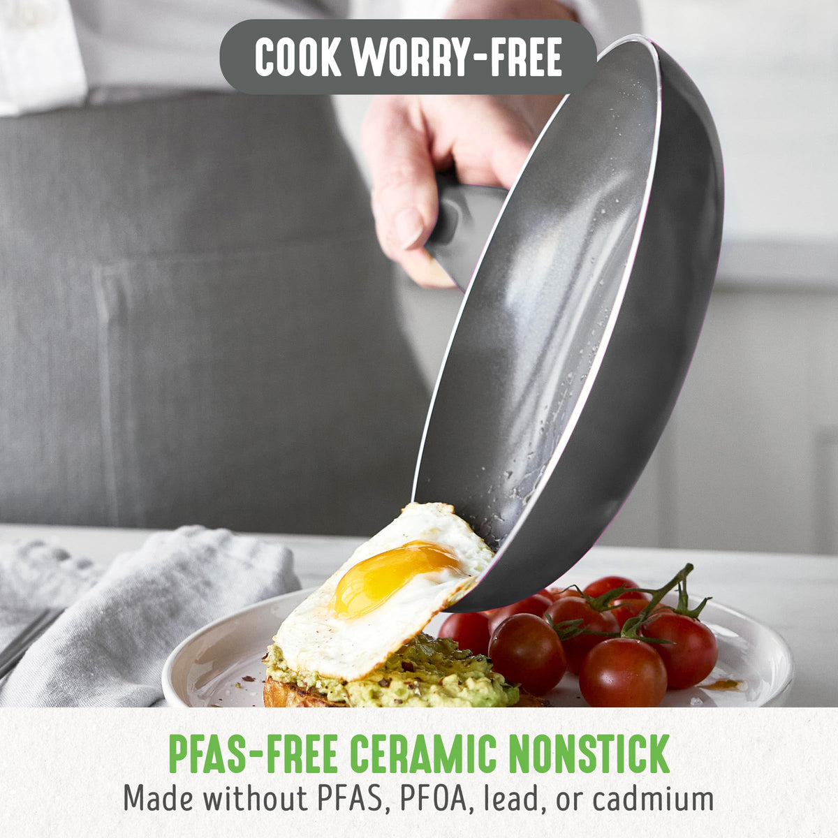 12 Piece Ceramic Nonstick Cookware Set F96681