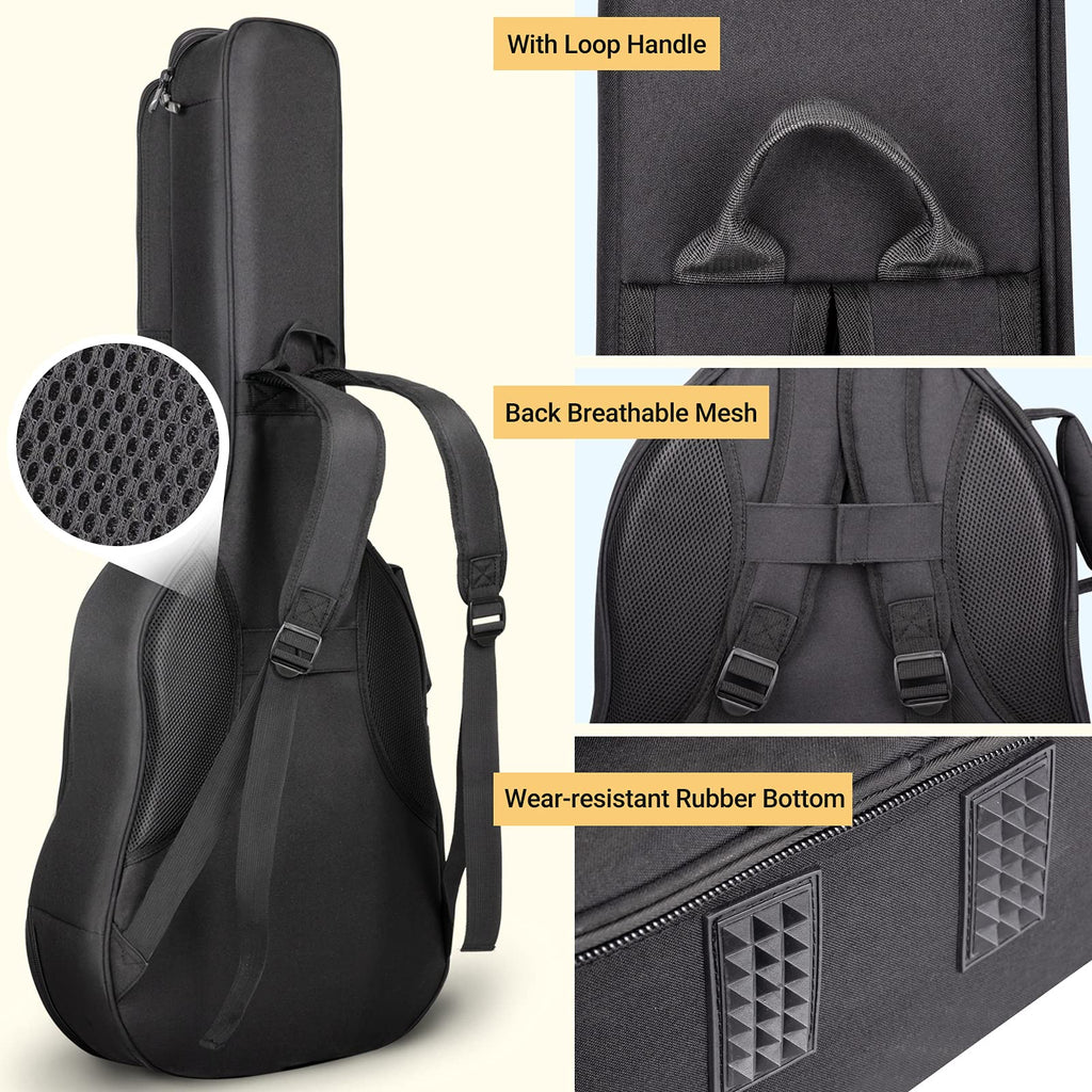 Soft Padded Acoustic Guitar Case with 5 Pockets H2313