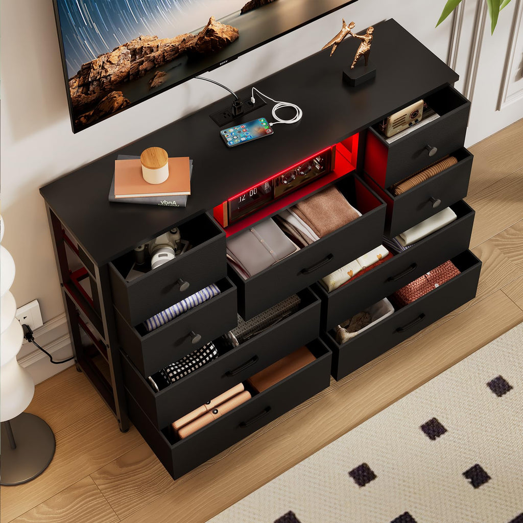 Black 9 Drawer Dresser U669873