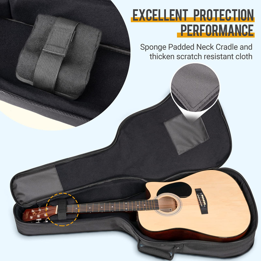 Soft Padded Acoustic Guitar Case with 5 Pockets H2313