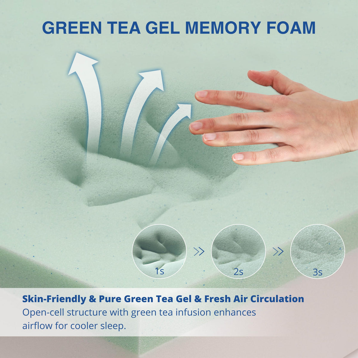 10 Inch Gel-Infused Green Tea Memory Foam Twin Mattress N9685