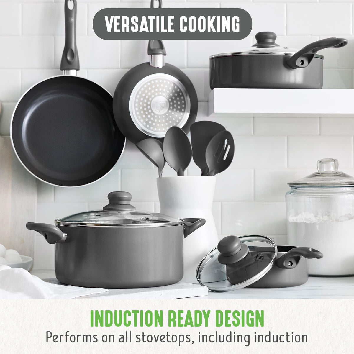 12 Piece Ceramic Nonstick Cookware Set F96681