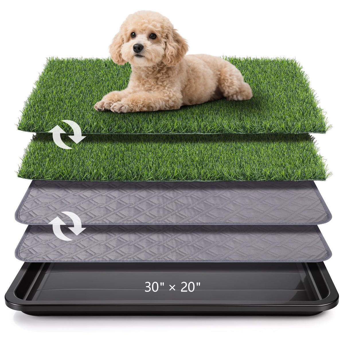 Dog Grass Pad with Tray 30 x 20 in L4726