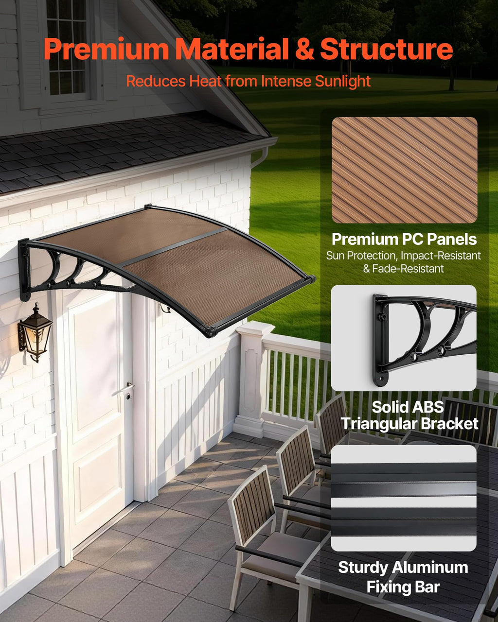 38" x 40" Door Window Awning Z6812