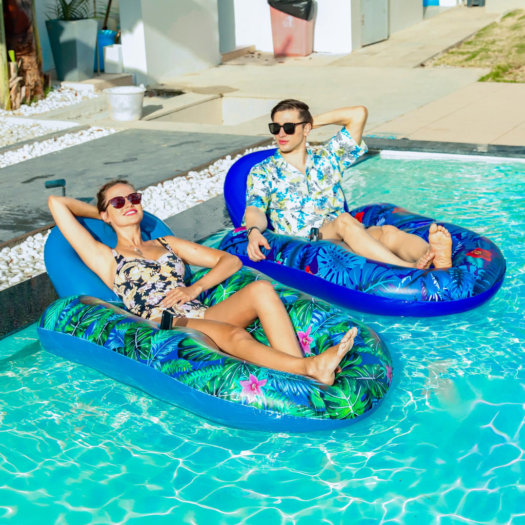 Inflatable Pool Float Chair with Cup Phone Holder Z976