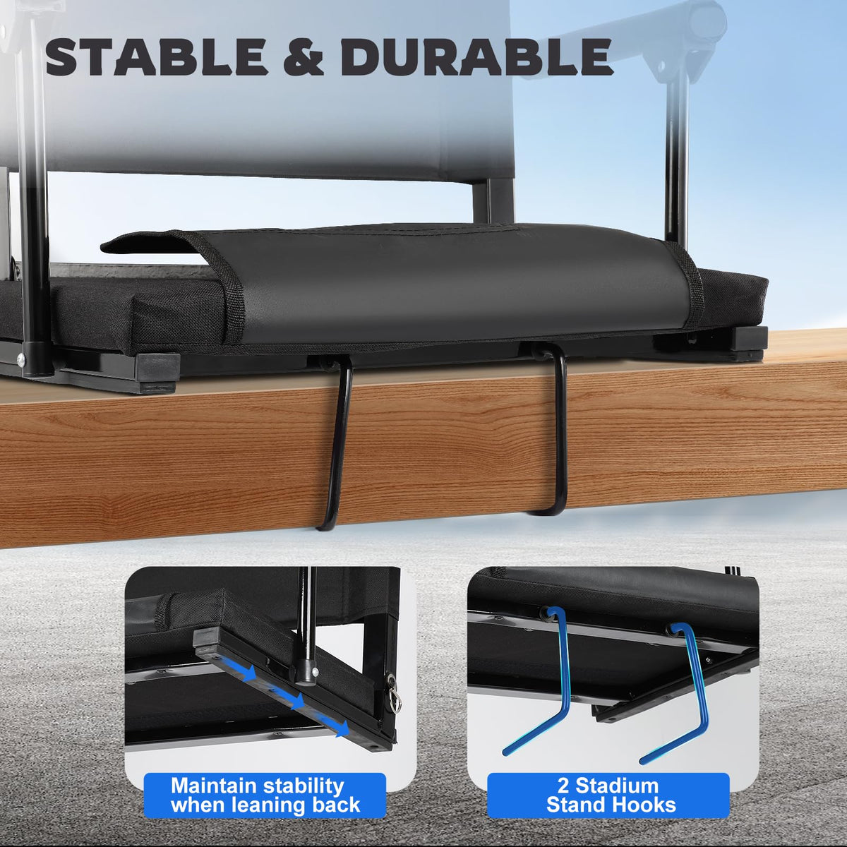 2 PCS Stadium Seats with Back Support C716950