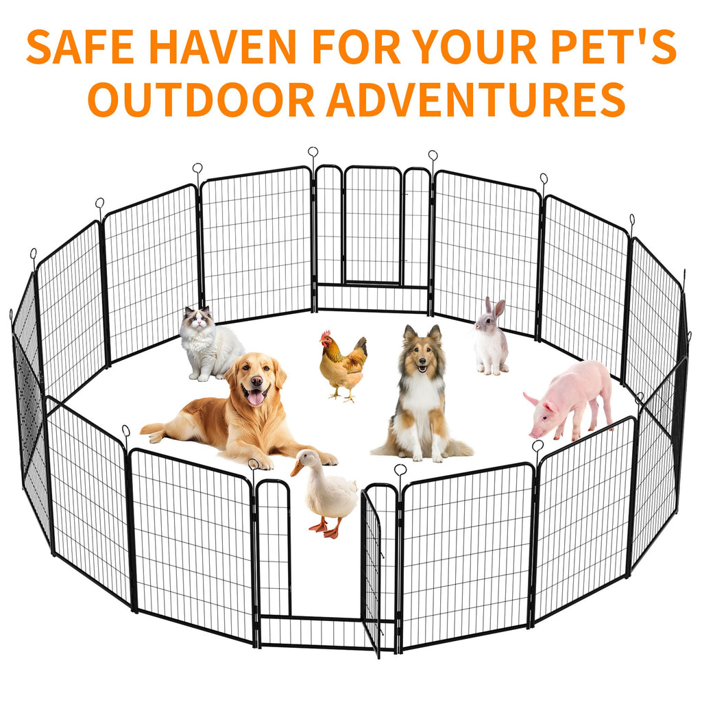 Heavy-Duty Iron Exercise-Pen System Portable Yard Camping Kennel Alternative A680