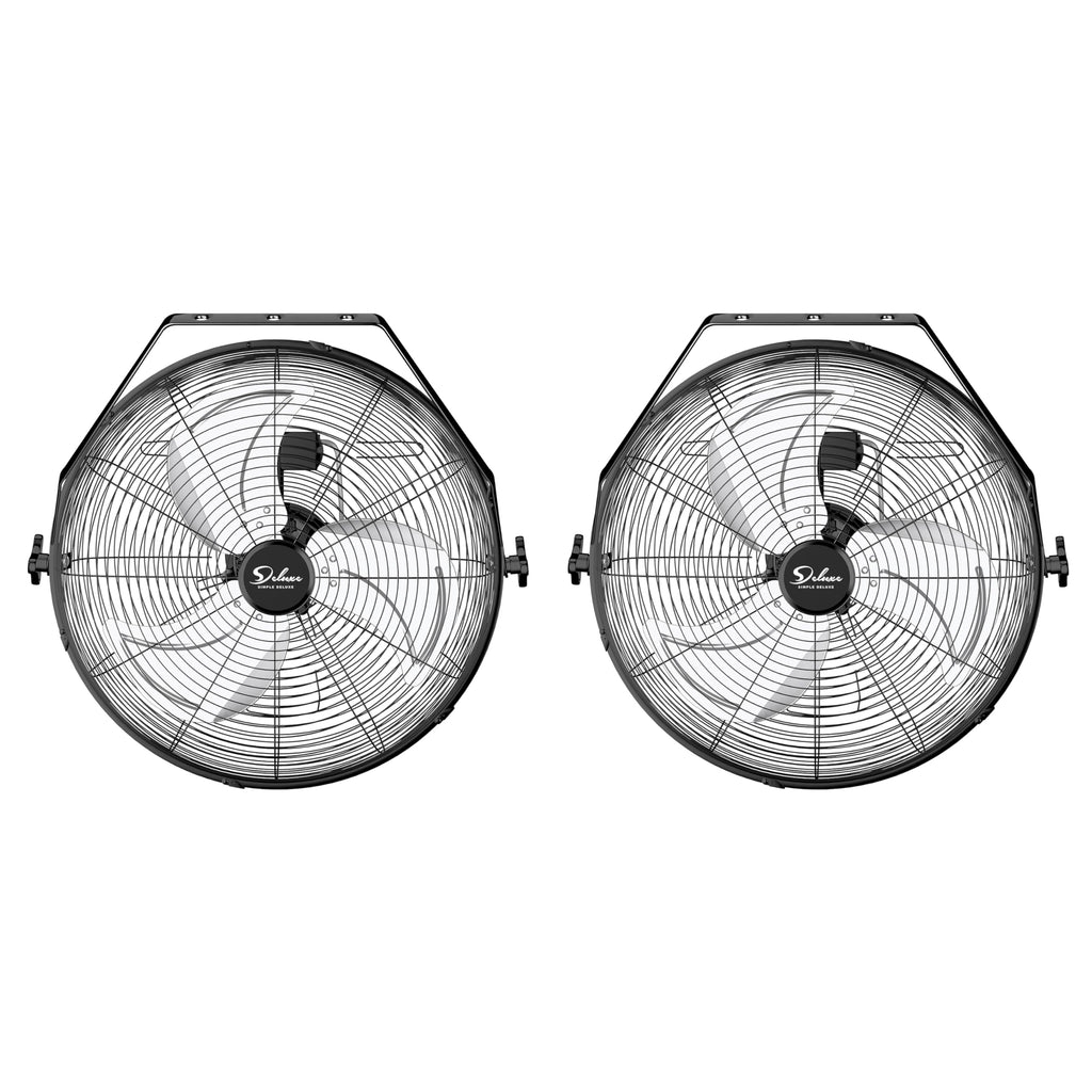 20 Inch 3 Speed Black Wall-Mount Fan N932610