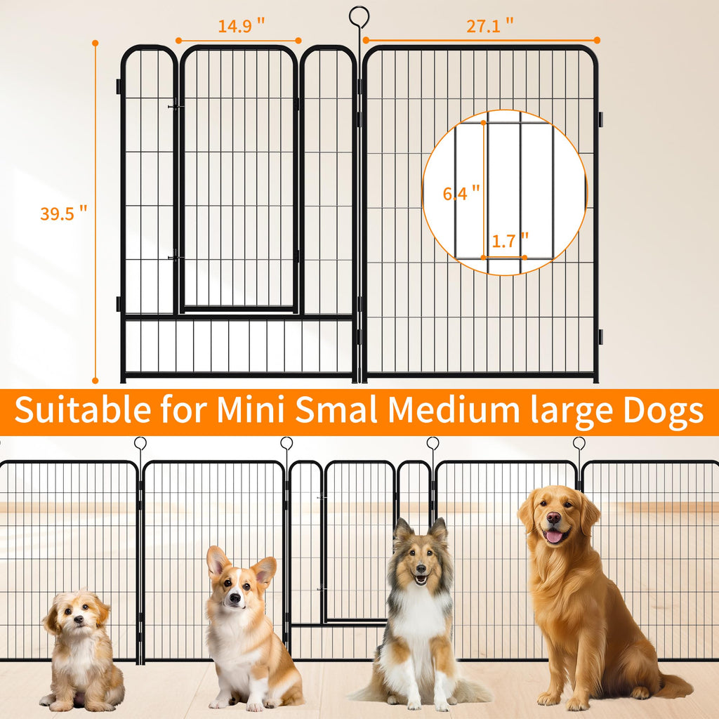 Heavy-Duty Iron Exercise-Pen System Portable Yard Camping Kennel Alternative A680