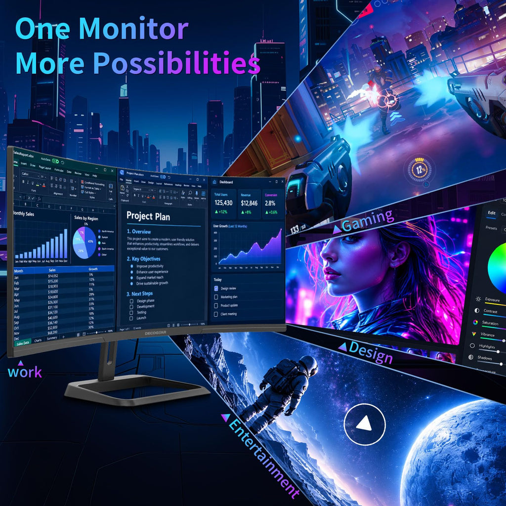 34” Curved Ultrawide Gaming Monitor 180Hz 3440×1440 X652
