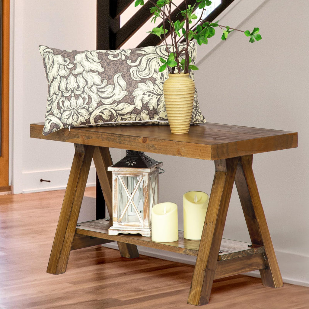 30" Solid Wood Storage Bench S751936