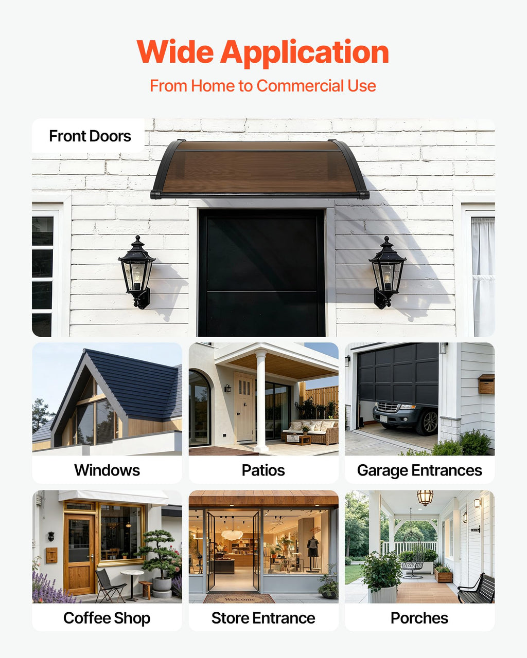 38" x 40" Door Window Awning Z6812