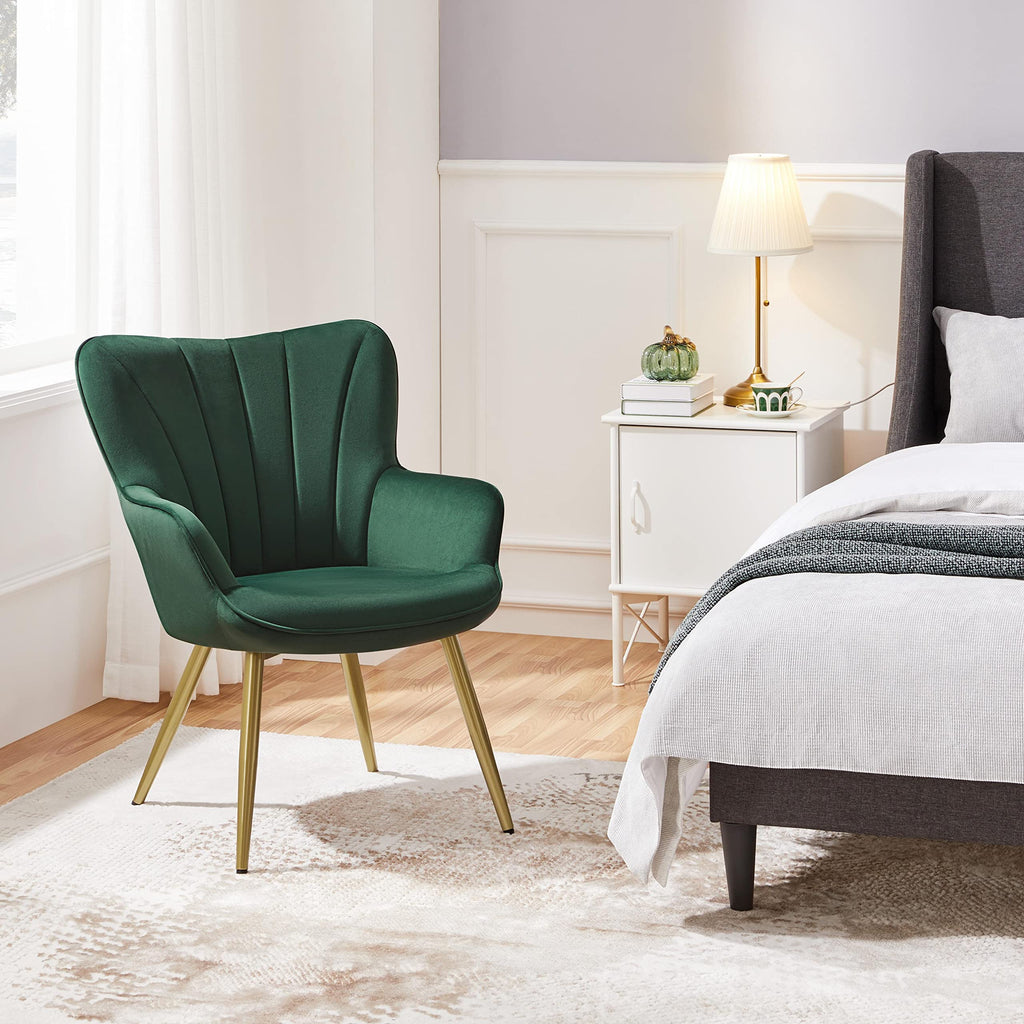 Green Upholstered Accent Chairs Set of 2 Q920