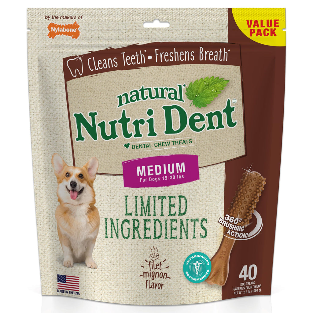 Filet Mignon Flavor Dog Dental Treats 40 Count H6978