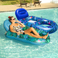 Inflatable Pool Float Chair with Cup Phone Holder Z976