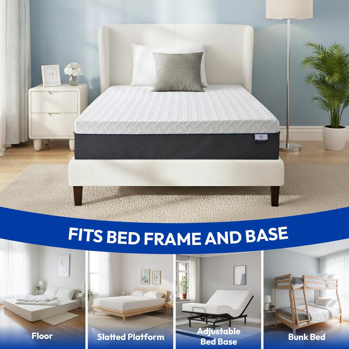 10 Inch Gel-Infused Green Tea Memory Foam Twin Mattress N9685
