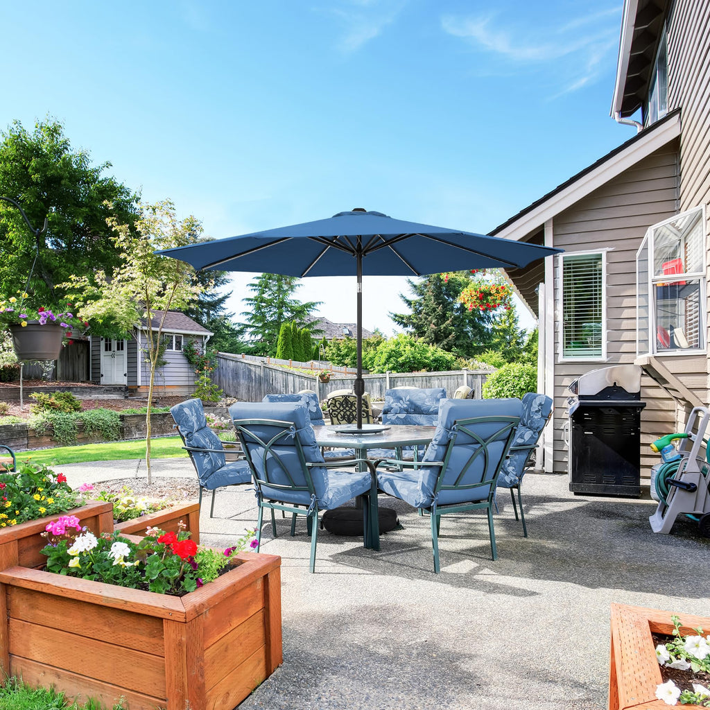 9 FT Patio Umbrella with Base A501