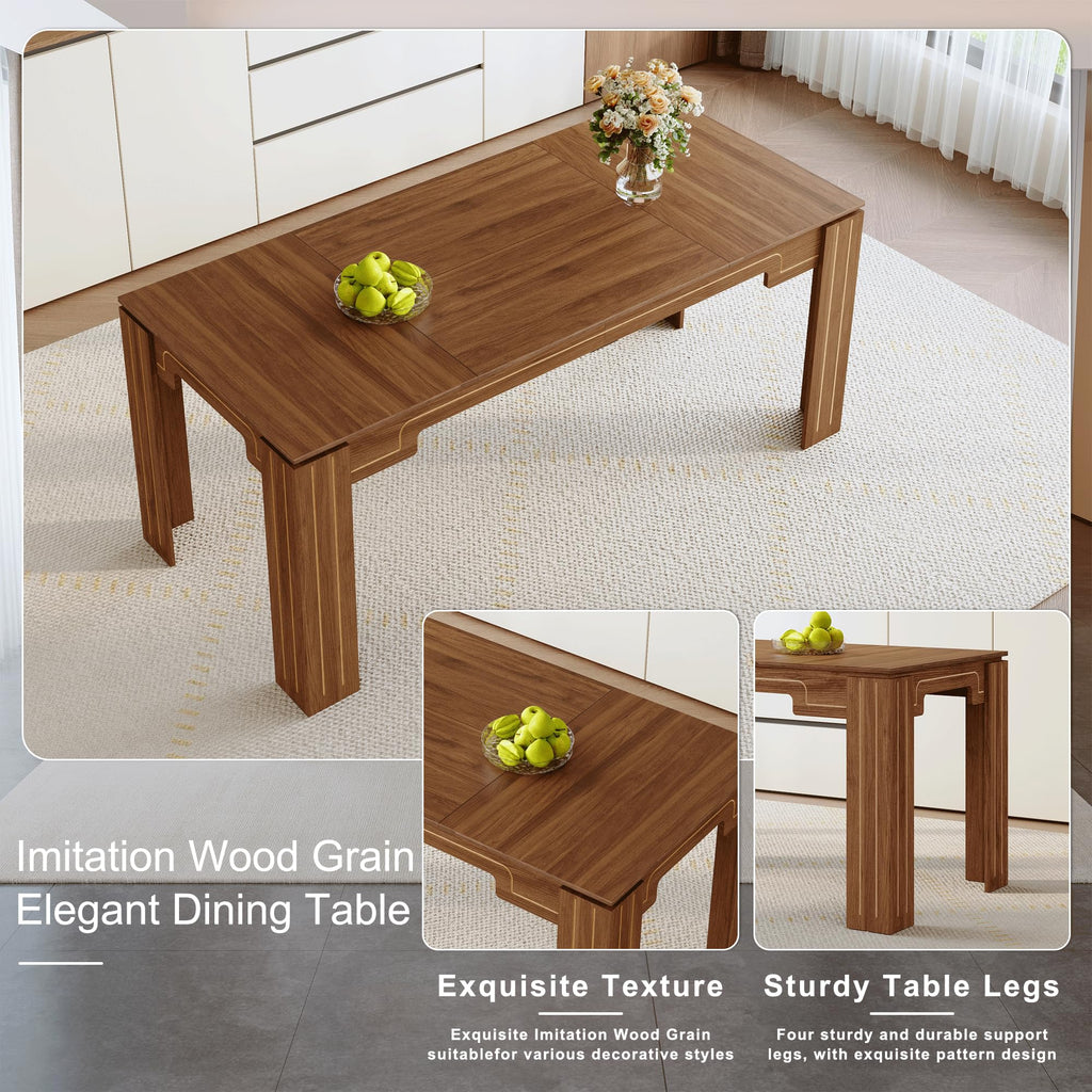 9 Piece Dining Table Set with 8 Pu Leather Chairs P212